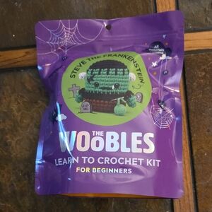 The Woobles Crochet Kit - Steve the Frankenstein - Green and Purple